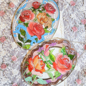 ローズ柄サンキャッチャー